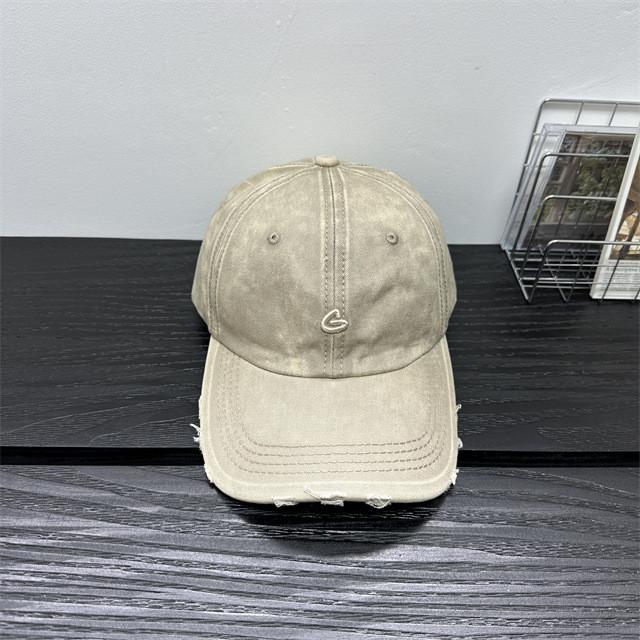 

Vintage Wash Cotton Baseball Cap With Wide Brim And Adjustable Fit For Casual Sun Protection бежевий