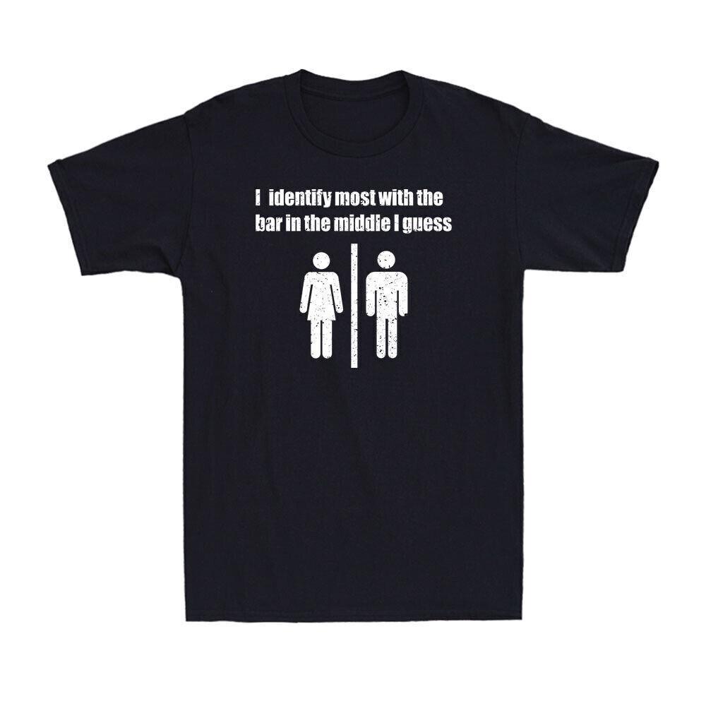 I Identify Most With The Bar In The Middle I Guess Funny Sarcasm Saying T-Shirt M