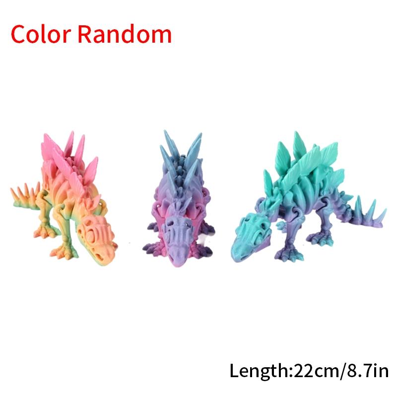 3D Printed Chinese Dragon Rotatable Dragons Kid Gifts Realistic Dragon Statue Landscaping Decoration Printed Figures Animals