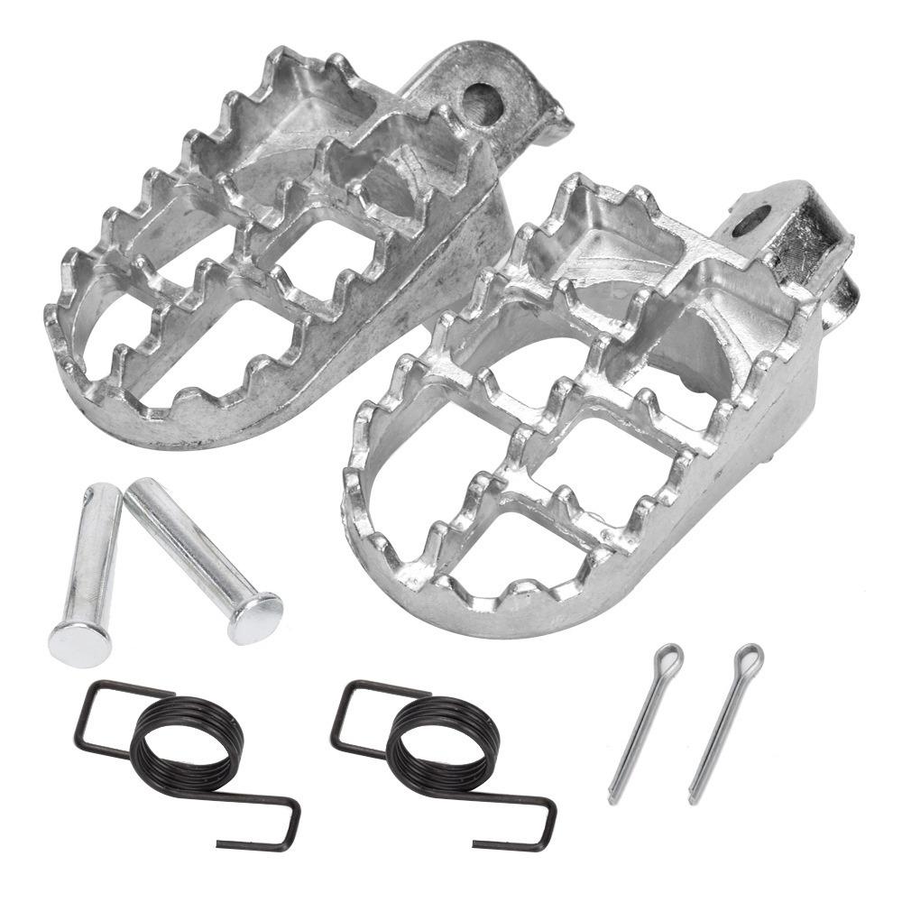 

Black/Silver Motorcycle Foot Pegs Springs Bolts Dirt Bike Footrest Motorcycle Pedals Motorbike серебряный