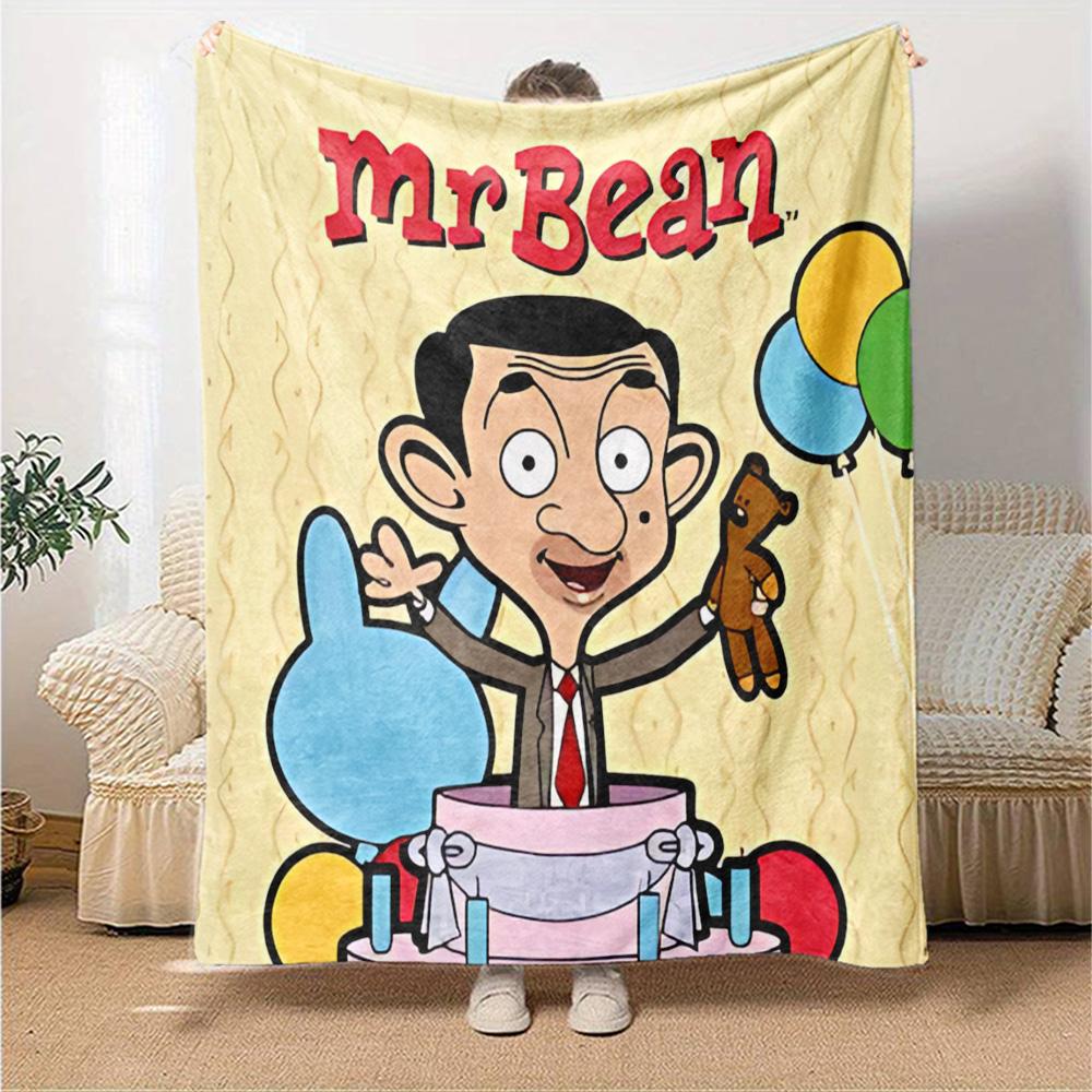 Mr Bean'S Birthday Bash Flannel Blanket Super Soft Warm Cozy Blanket For Sofa Bed Office Travel Allseason Home Decor Gift