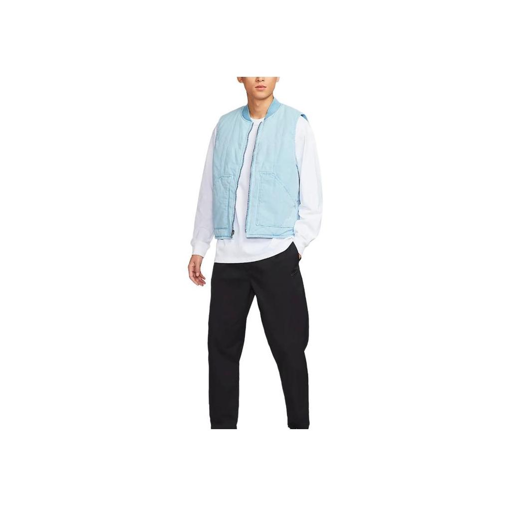 Nike Life Series Loose Comfortable Zip Vest Men Vests Mind-Blue FZ6578-422