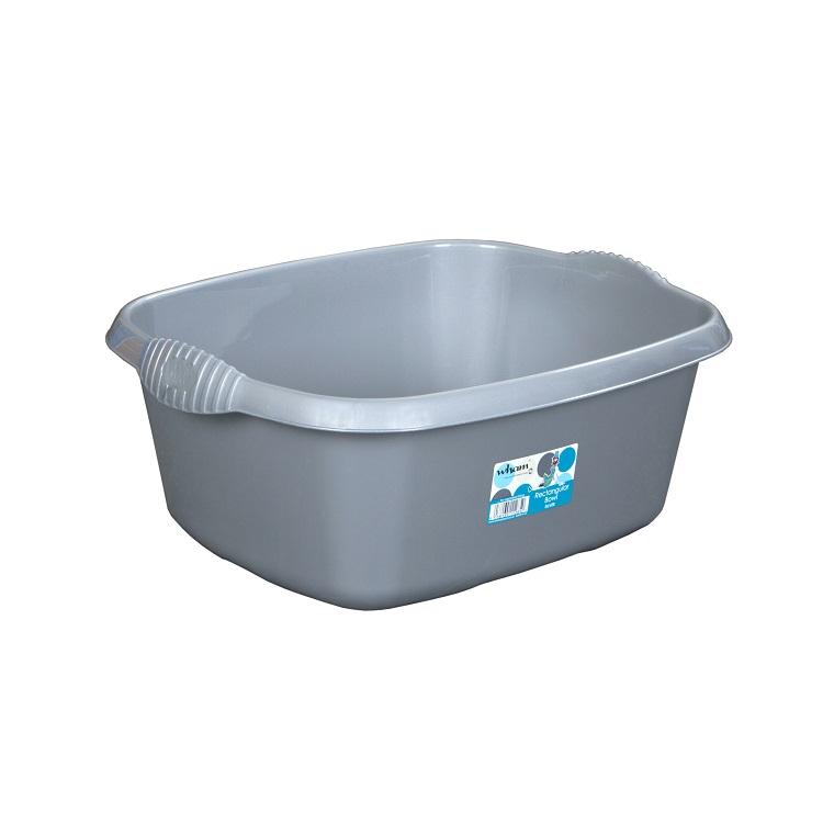 Casa Rectangular Washing Up Bowl Silver 39cm