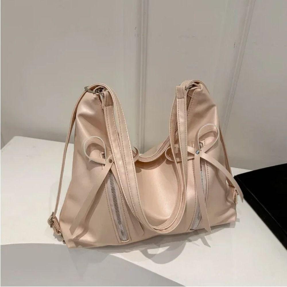 Korean Bows Armpit Bag Stylish Women's Handbags Fashion Bow Tote Bag  Commuting Bag
