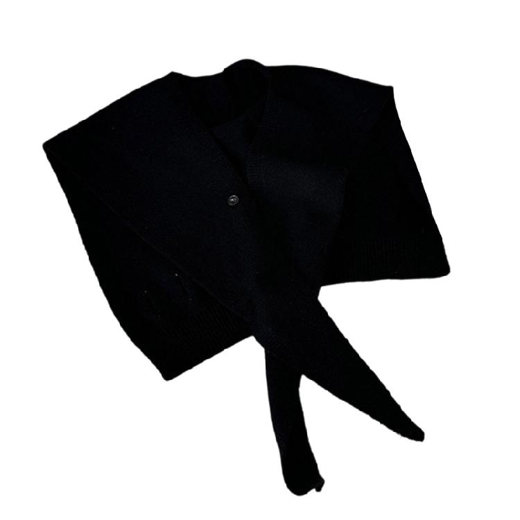 Stylish Cropped Shoulder Wrap Scarf Lightweight Polyester Shawl Elegant Women's False Collar Fashion Outerwear