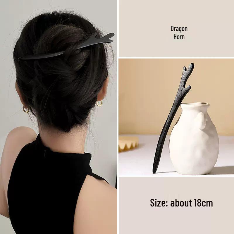 Black Sandalwood Tassel Hairpin: Elegant Hanfu & Cheongsam Accessory