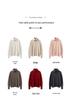 Women's Soft Solid Color Cashmere Knit Cardigan with POLO Collar
