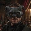 Gothic Demon Mask Halloween Ram Horn Mask, Horror Devil Half Face Lightweight Masquerade for Cosplay Costume Party