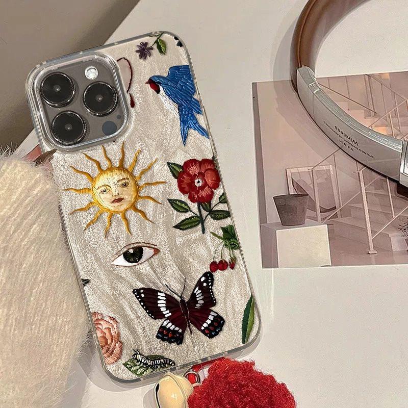 Sun Flower Phone Case For IPhone 16 16e 14 13 15 Pro Max 11 12 Pro 7 8 Plus SE 2022 Shockproof Cover Case 16 15 14 13 12 11