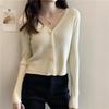 Kurzer Pullover Slim Cardigan Mantel Damen Strickoberteil Langarm Überwurf Bluse Großhandel