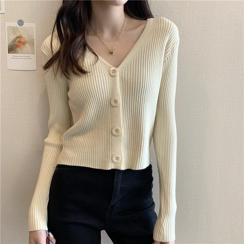 Kurzer Pullover Slim Cardigan Mantel Damen Strickoberteil Langarm Überwurf Bluse Großhandel