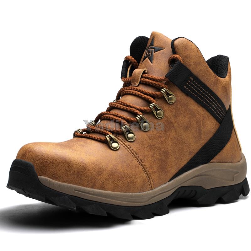 Bezpečnostní pracovní boty pro muže Vodotěsné bezpečnostní kotníkové boty Ocelová tužinka proti rozbití Zimní boty Muži Stavební pracovní boty