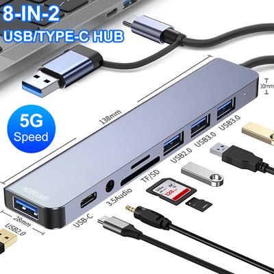 5Gbps USB 3.0 HUB USB C HUB USB C Dockingstation Hohe Geschwindigkeit Übertragung OTG Adapter Splitter TYPE-C HUB Für Laptop Macbook