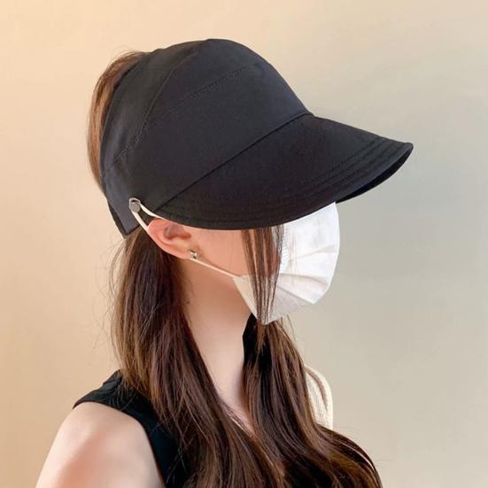 Women Sun Hat Hollow Dome Extended Brim Sun Protection Hat with Large Brim Outdoor Activities Breathable Hat