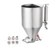 Yi Teng Pressure Feed Spray Gun, Stainless Steel, 6 Nozzles, Nozzle Diameter: 4/6/8mm, 3.5L Capacity, Suitable for Diatomaceous Earth Paint/Real Stone