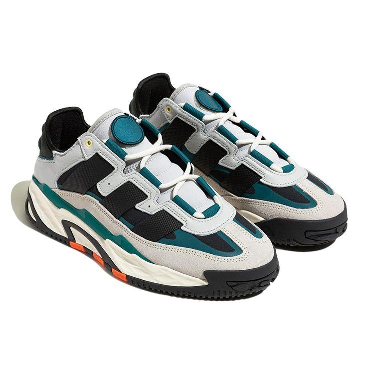 Adidas Originals Niteball Fabric Leather Casual Sports Durable Low-Top Lifestyle Shoes Unisex sneakers Gray Green ID4086