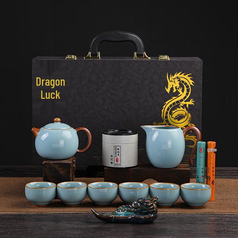 Shixun Ru Ware Crackle Glaze Tea Set