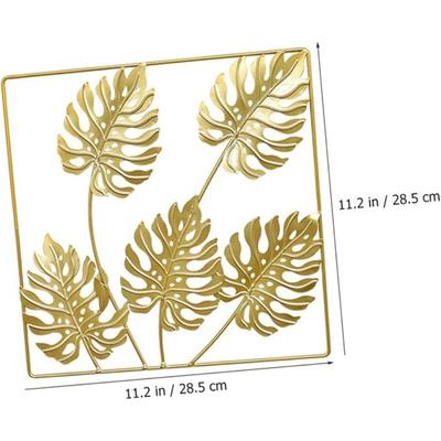 Art Leaf Ginkgo Leaf Wall Decor Palm Tree Indoor Wall Decor Metal Palm Leaves Wall Decor for Living Room Office Public Place Unique Home Decor Present