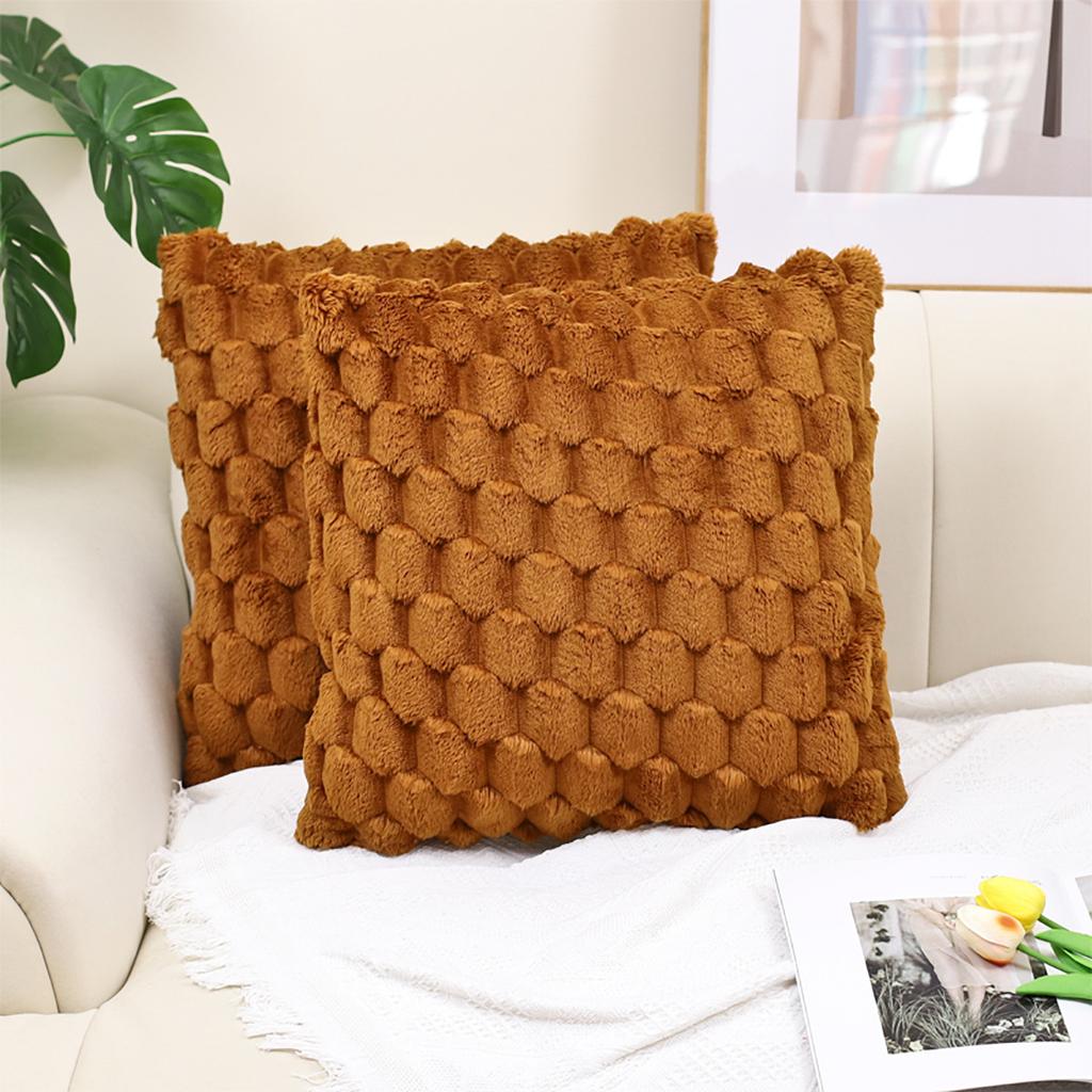 Velvet Snowflake Pillowcase: Solid Color Cushion for Office, Sofa, Bedside, and Waist Support 1pc