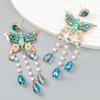 Female Trendy Butterfly Tassel Earrings