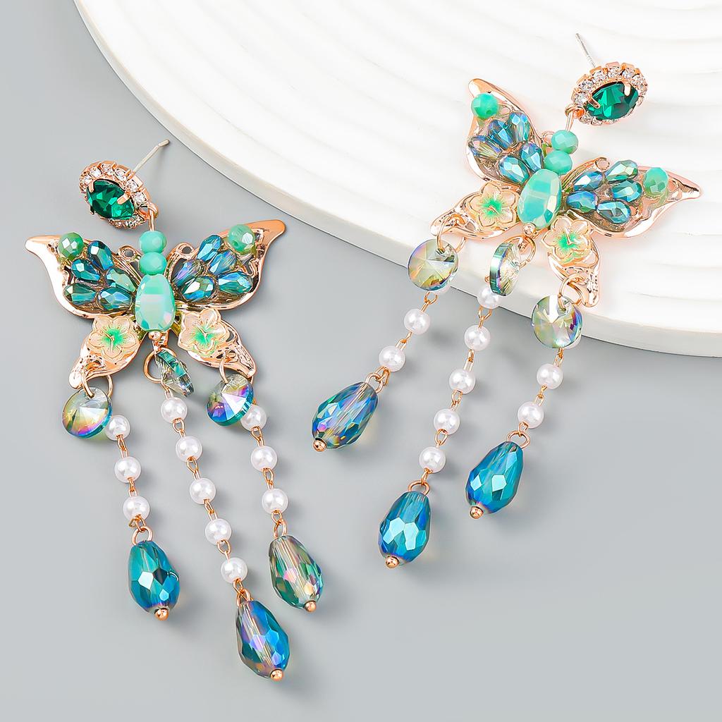 Female Trendy Butterfly Tassel Earrings
