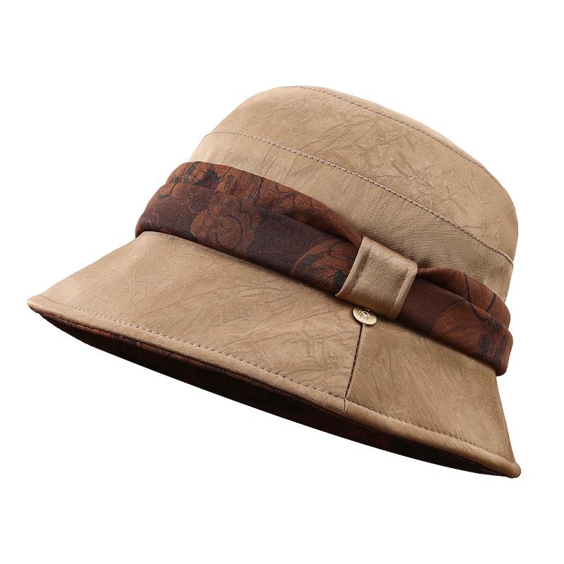 Ladies new hat autumn and winter top hat double thermal basin hat middle old man hat mother fashion bucket hat