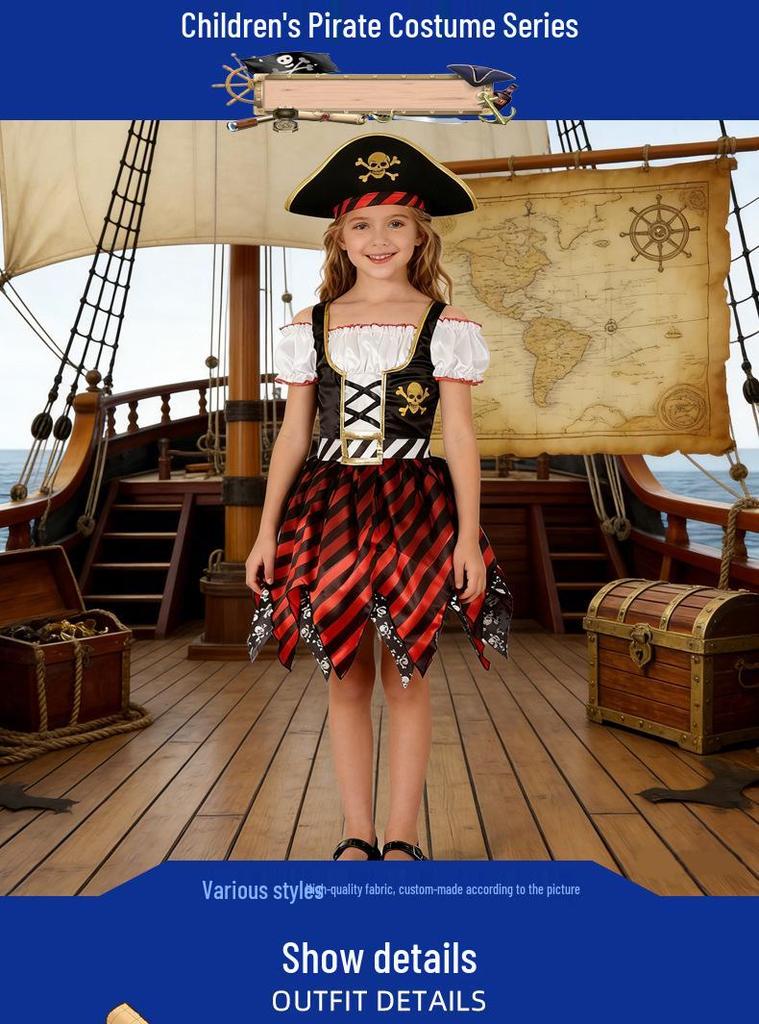 Children's Pirate Costume with Pirate Sword - Halloween & Cosplay