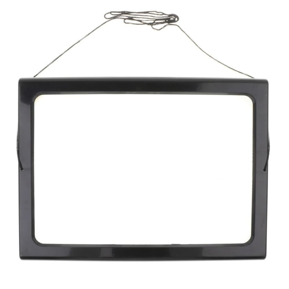 A4 Size 3X Magnifying Glass 4 LED Lights Full Page Reading Magnifier Knitting