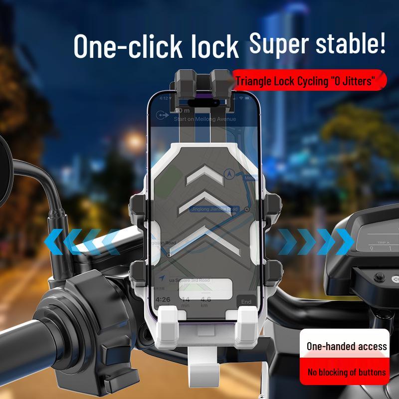 Shock-Absorbing Eight-Claw Phone Holder for Motorcycles, Electric Bikes, Bicycles, and Scooters