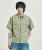FERNOV Two-Pocket Work Short Sleeve Shirt Khaki