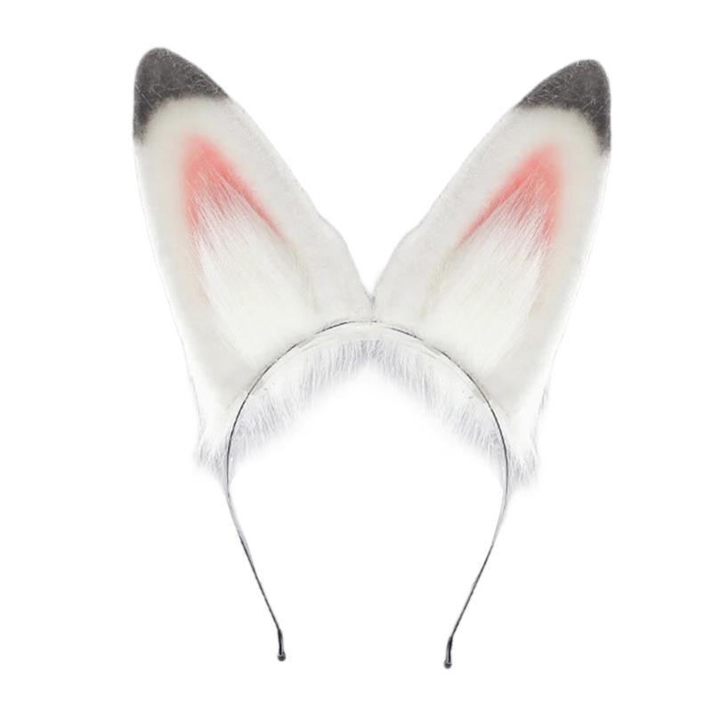 Faux Furs Tail Bunnies Ears Headband Halloween Cosplay Costume Bunnies Ears Hairband Bunnies Tail Bunnies Costumes