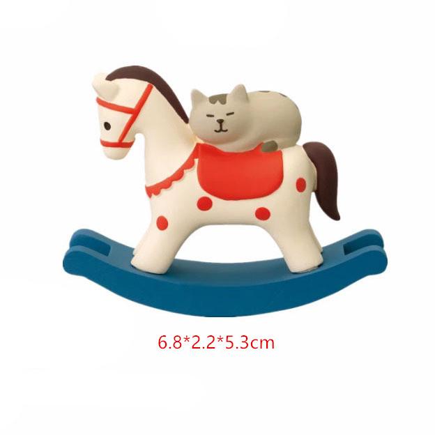 Scatola Regalo Slitta di Natale Creativa con Gatto Giapponese Scena in Miniatura Fai-da-te per Fotografia e Ornamenti Zakka