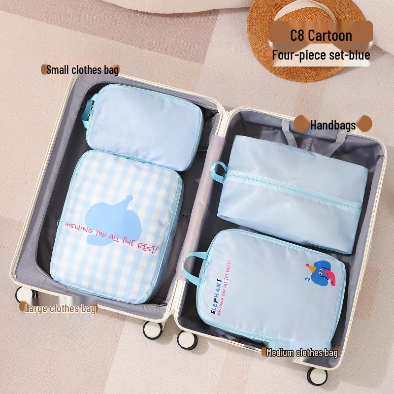 7-Piece Travel Packing Cubes Set - Compressible Storage Organizer for Clothes
