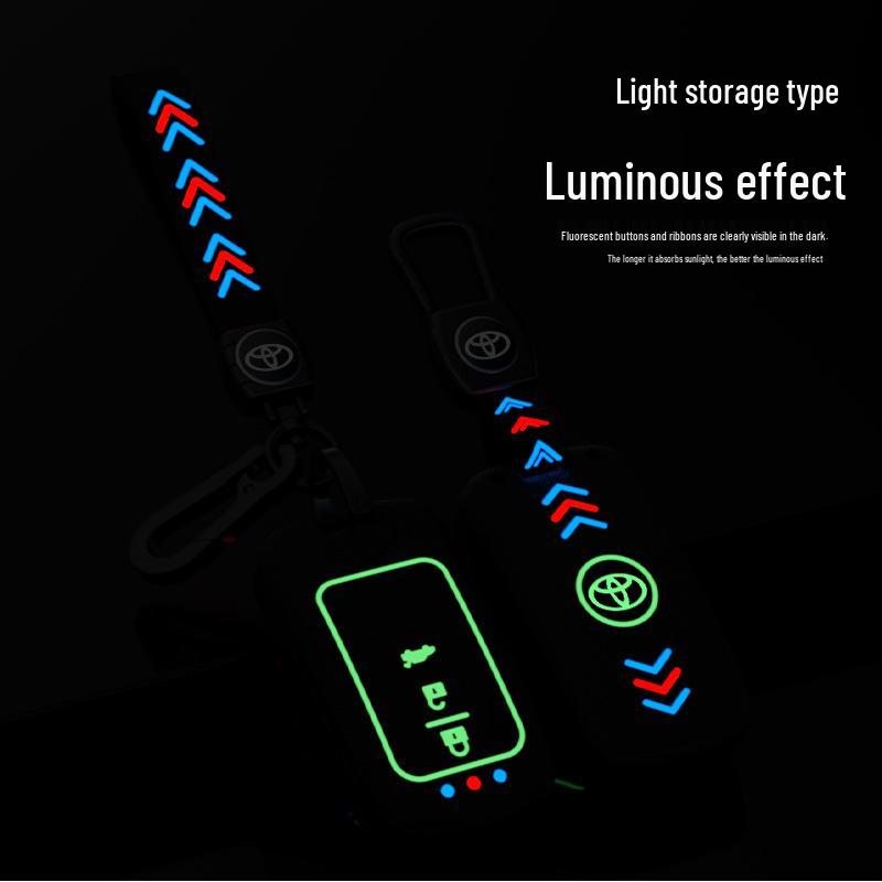 Toyota Camry Key Case for Junrui Land Cruiser - Frosted Remote Shell with Luminous Buckle