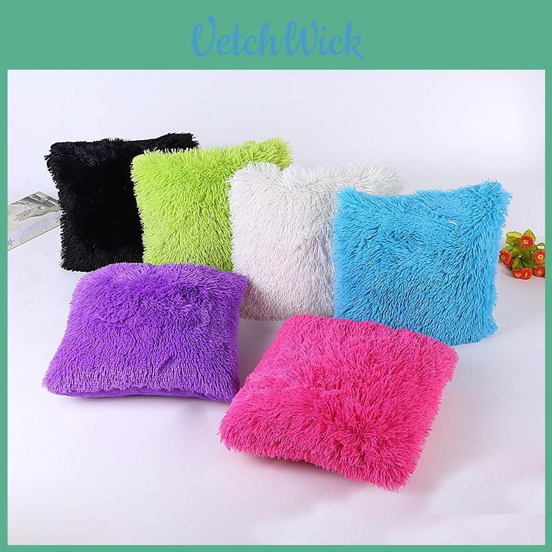 Korean Plush Water Crystal Long Plush Pillow Cover