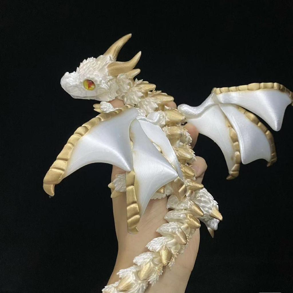 3d Printed Winged Carriage Dragon Figurine With Random Eyes Art Deco Resin Dragon Sculpture, Tabletop Animal Theme Deco 1pc 2025