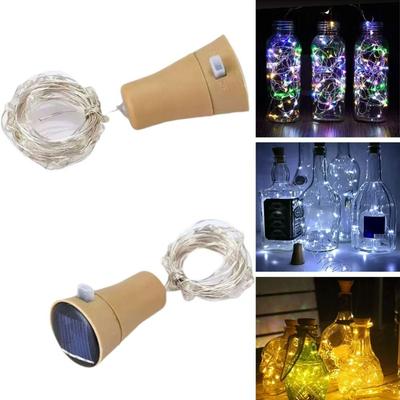 Cork Bottle Stopper Lights 20LED Bottle Cork Lamp Strings Solar Cork String Lights  Garden Decor