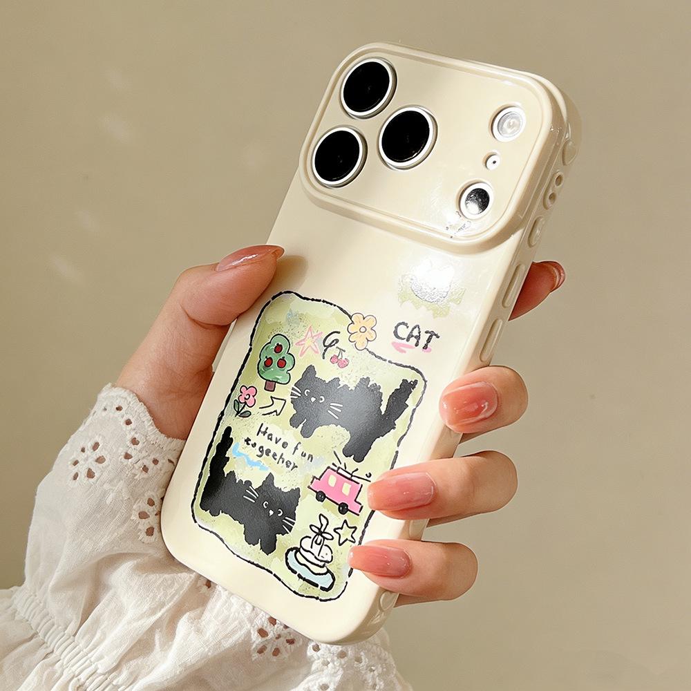 Verängstigte Katze iPhone 17/17 Pro Stoßfeste Schutzhülle für Apple 14/15/16