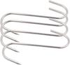 4Pcs Stainless Steel Meat Hooks, 7/8-Inch 4/8mm S-Hooks, Meat Processing Butcher Hook Pot Hooks