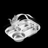 Linpan 304 Stainless Steel Divided Meal Plate with Lid