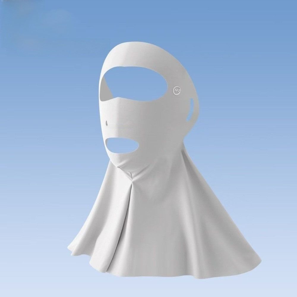 Sun Protection Sunscreen Mask Solid Color Neck Wrap Fashion Ice Silk Face Veil  Summer