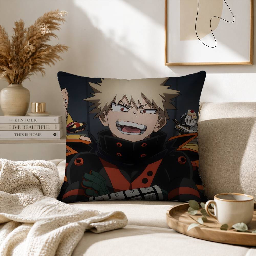 Katsuki Bakugo Pillow Case for Sofa Living Room Home office Decor Protective Cover
