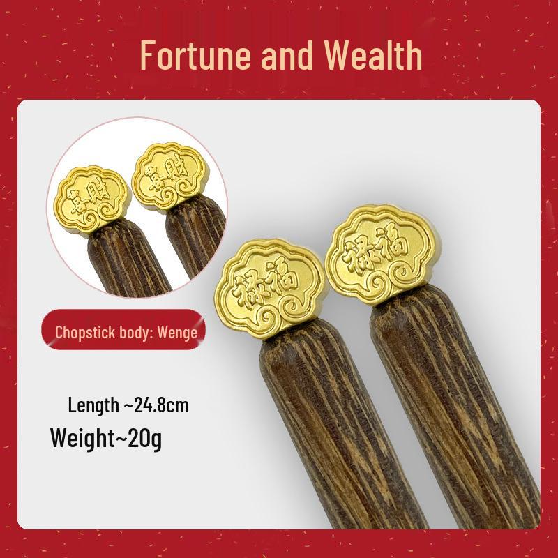 Chinese Style Solid Red Wood Chopsticks - Creative Gift for Household Use