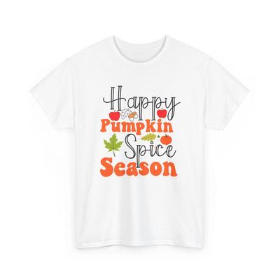 Fall Aesthetic T-shirt Tops Tees Unisex | Autumn Leaves Pumpkin | Happy Pumpkin Spice Season Tee