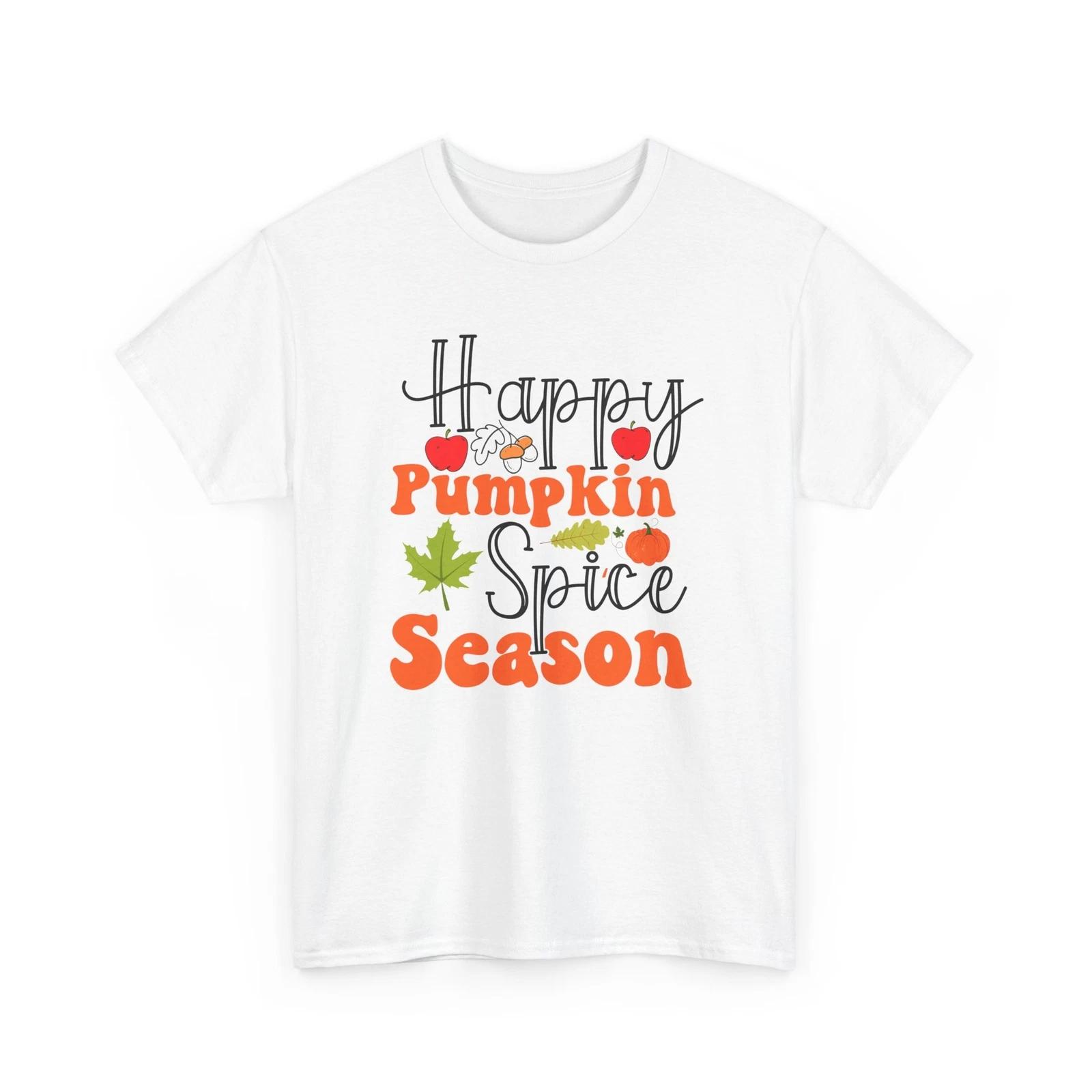 Fall Aesthetic T-Shirt | Autumn Leaves Pumpkin | Happy Pumpkin Spice Season tee M