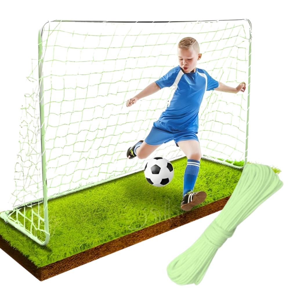 Reinforced fluorescent goal net, glowing in the dark, 180x120 cm