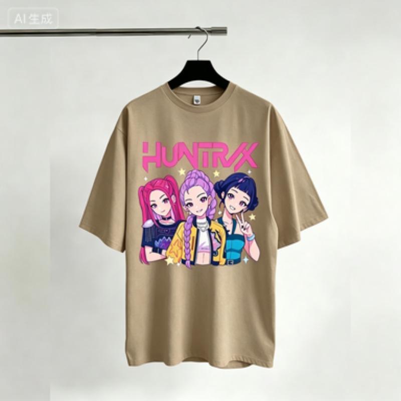 KPop Demon Hunters Graphic T-Shirts Children Streetwear Short Sleeve Tee Summer Y2k Casual Tops Fashion 2026 Movie Shirt Unisex