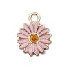 Pink Flower Oil Drop Korean Keychain & Bracelet Pendants
