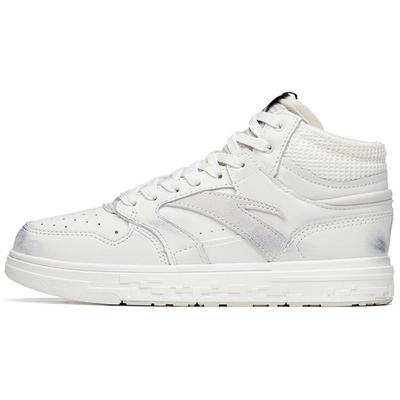 Street Naughty Casual Slip Resistant Mid Top Skateboard Shoes Women's White Gray 122218052-2