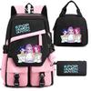 Kpop Witch Hunters Peripheral Backpack Portable Lunch Bag Pencil Bag School Bag Student Backpack Three-Piece Set
